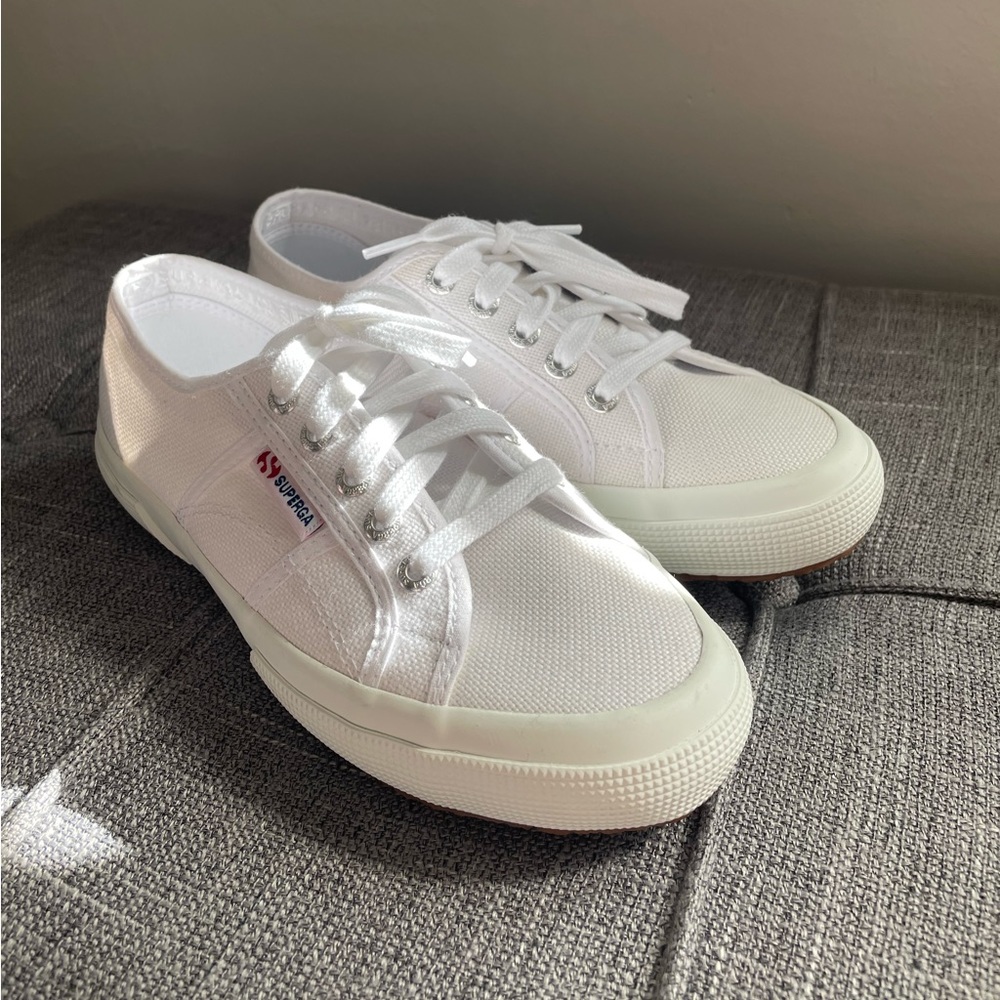 White Superga sneakers